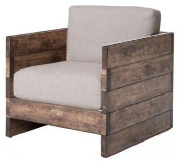 wood single seater sofa