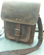 Handicraft Villa Buff Leather Messenger Bag, Style : Vintage