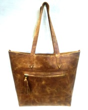 Crunch Leather Tote Bag