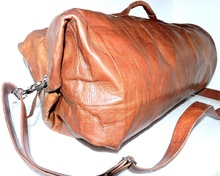 HV Leather Military Duffel Bag, Color : Brown