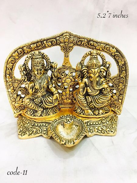 Small Darbar Laxmi Ganesh 1 Deep, Style : Antique
