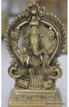 Small Idol of Ganesha from Brass