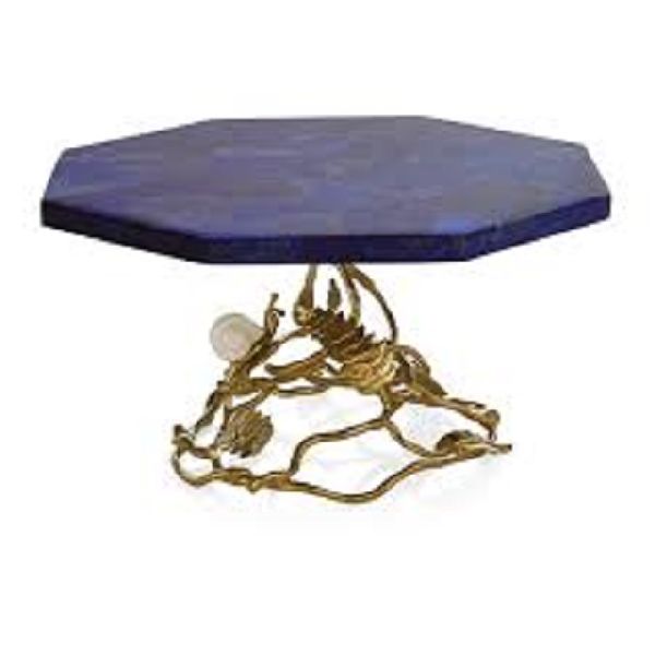 blue marble cake stand