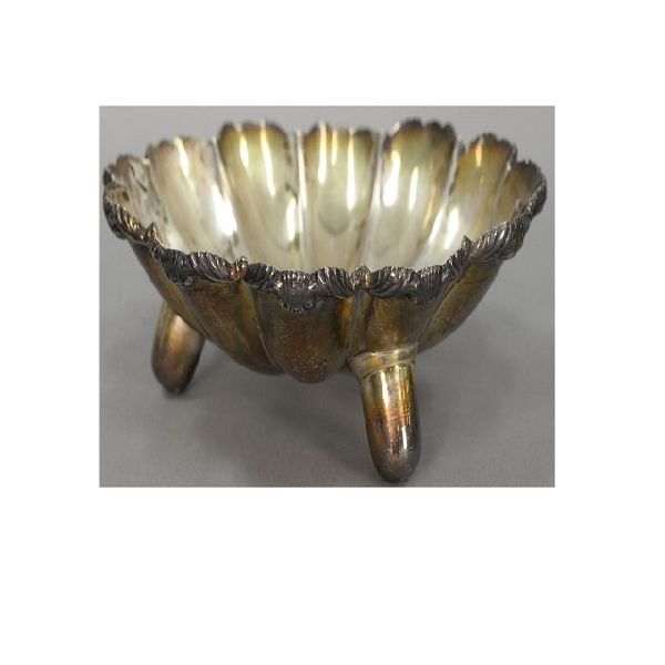 curved metal brass bowl