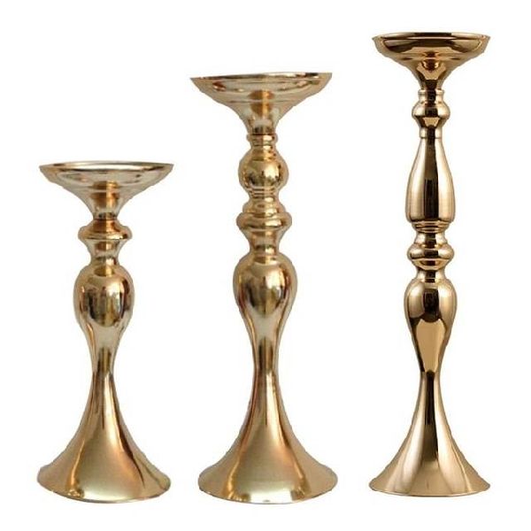 ARC EXPORT Metal GOLD PLATED CANDLE HOLDER
