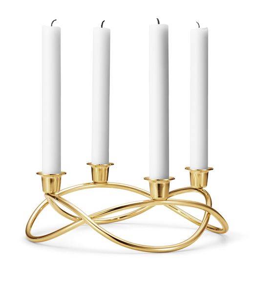ARC EXPORT gold weir candle holder