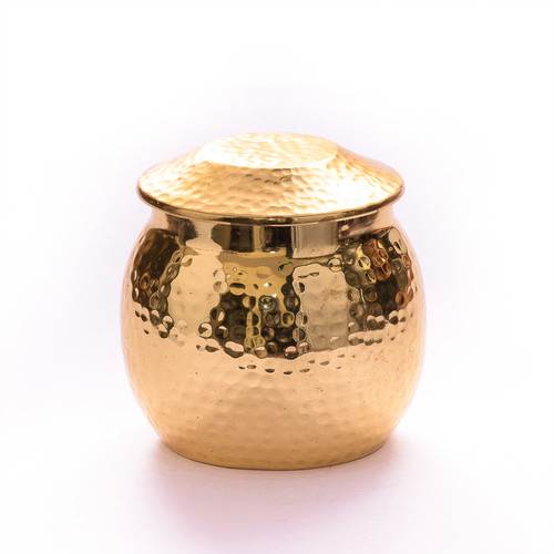Hammered copper candle holder jar, for Home Decoration
