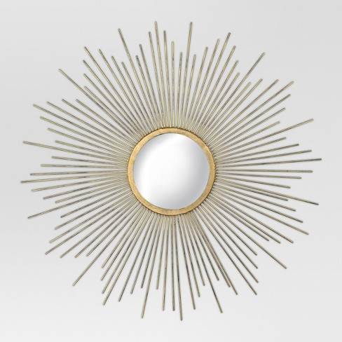 iron weir gold plated mirror