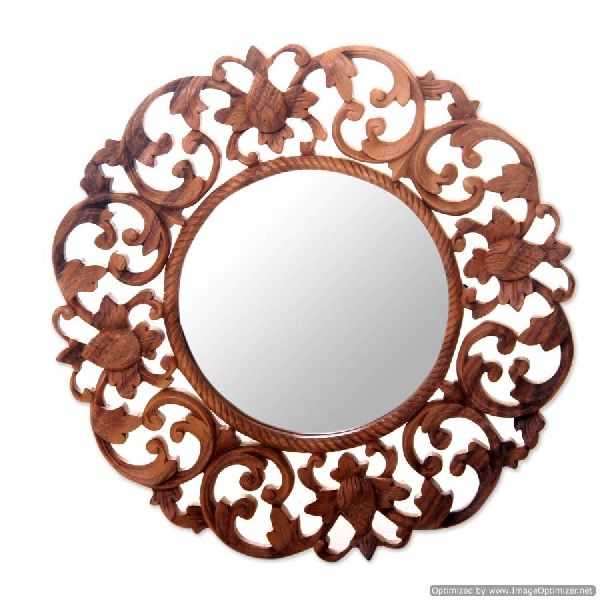 ARC EXPORT Wooden Mirror, Color : Rose Gold