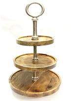 TIJARAT Wooden Cake Stand, Size : 65*33