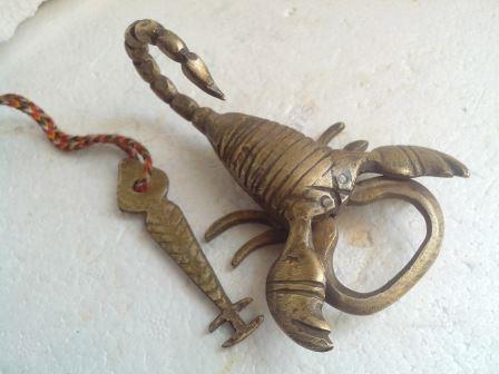 antique brass scorpion lock