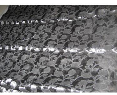 Jacquard silk Organza fabric Metallic silver grey