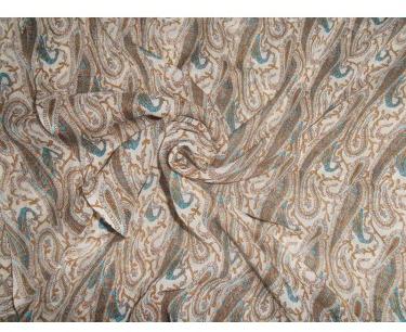 Silk chiffon paisley printed 44 inch wide us7997
