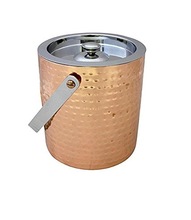 Stainless Steel Plate Copper Bar Ice Bucket