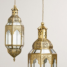 Brass Finish Moroccan Lantern