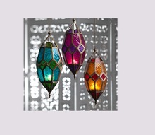 SPARK PRODUCTS Colorful Moroccan Hanging Lantern