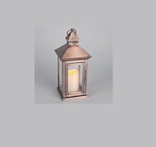 Copper Brushed Finish Candle Lantern, for Home Decoration