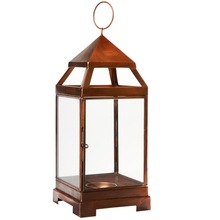 Dark Copper Finish Candle Lantern