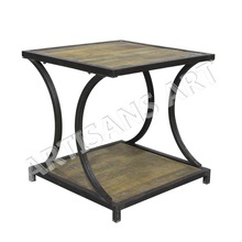 Metal Wood Square Coffee Table, Feature : Durable, Strong, Industrial, Stable, Vintage