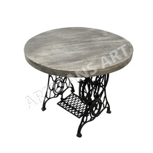 Wooden Top Cafe Table