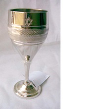 Wine Goblets Silver Brass Plated Wine Glass at best price in Faridabad