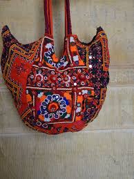 Cotton Fabric Lady Vintage Gypsy woman handbag Bag