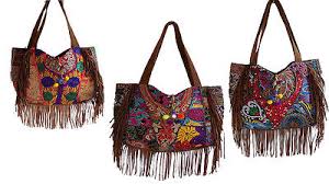 Cotton Fabric Jacquard Shoulder Bags, Color : Multi