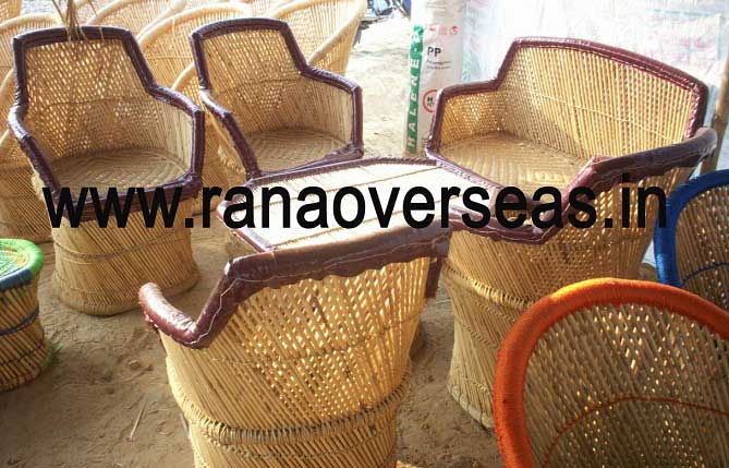 Bamboo Chair Table Set