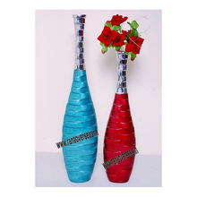 Bottle Shape Indoor Event Decorative Colored Aluminium Flower Vase