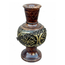 Fancy Decorative Wooden Carving Flower Vase