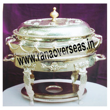 Vintage Brass Metal Chafing Dish, Feature : Luxury