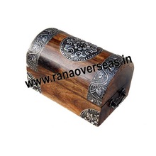 Wooden Antique Oval Shape Jewellery Box