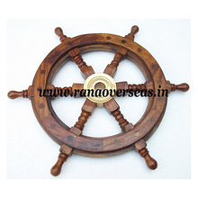 Wooden Brass Fitting Ship Wheels, for Home Decoration, Feature : Eco-Freindly