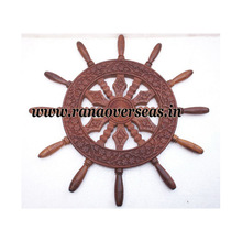 Wooden Carved Ship Wheel, for Home Decoration, Style : Antique Imitation