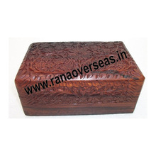 Wooden Carving Handcrafted Square Shape Box