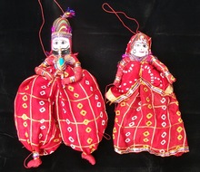 Wood Jaipur Rajasthan Puppets Doll