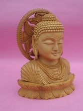 Wooden Handicraft artisan Buddhism Sculptural, Technique : Carved