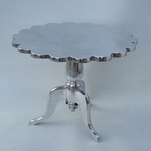 Aluminium table shine polished