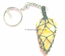 Stone cord netted keyrings