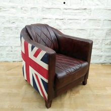 Union Jack Leather Armchair Sofa, for Commercial Furniture, Size : Customized Sizes