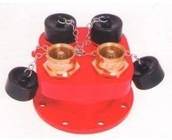 Fire Fighting 4 Way Inlet Valve, Color : Red