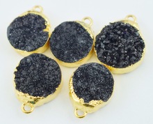 Black Druzy Bail Gemstone Pendant