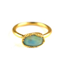 Copper Gemstone Gold Plated Ring, Gender : Women's