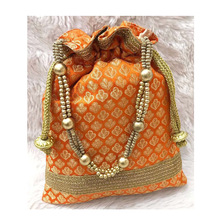 Pk Silk Zari Embroidery Coin Bag, Gender : Women