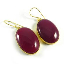 Fuchsia Chalcedony Earring