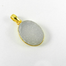 White Druzy Pendant