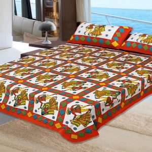 King Size cotton Bed Sheet Set, Size : 90×108 Inch