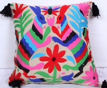 Silk embroidery cushion cover