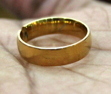 German silver gold plated addjustable ring