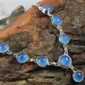 Blue Chalcedony Gemstone Necklace